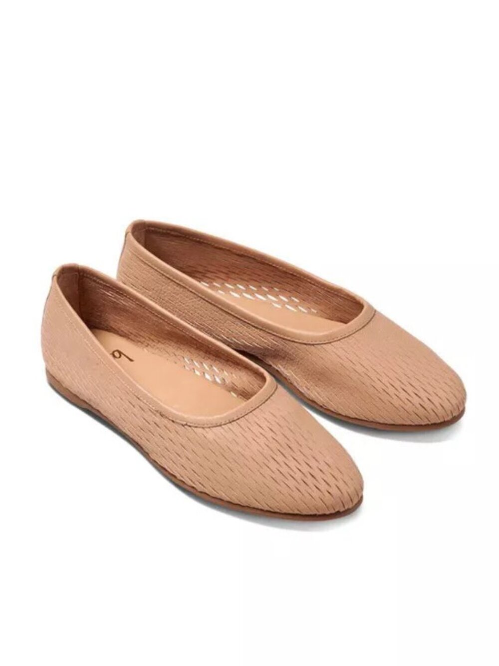 beek Swiftlet Perf Flats in Neutral Beach Leather